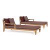 Teakový lounge set BALI vínový