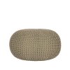 Pletený puf GEBREID Olivový L