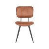Eetkamerstoel Fos Cognac Leder 49x60x87 cm Voorkant