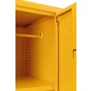 Kovová šatní skříň CAMBRIDGE žlutá 185x80 cm