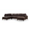 Rohová pohovka PORTO tmavě hnědá levá