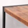 eettafel brussels rough mangohout zwart metaal 180x90x76 cm detail