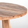 eettafel friends rough mangohout 130x130x76 cm detail