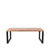 Eettafel Glasgow Rough Mangohout 180x90 cm Voorkant