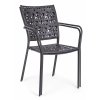 Kovová zahradní židle KELSIE černá