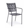 Kovová zahradní židle KELSIE černá