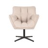 Otočné křeslo IAN bílé bouclé