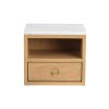 Noční stolek WHITMORE dub s bílým mramorem120766 a Whitmore bedside table w drawer oak white marble