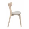 Dřevěná jídelní židle AMI světlá se šedým podsedákem