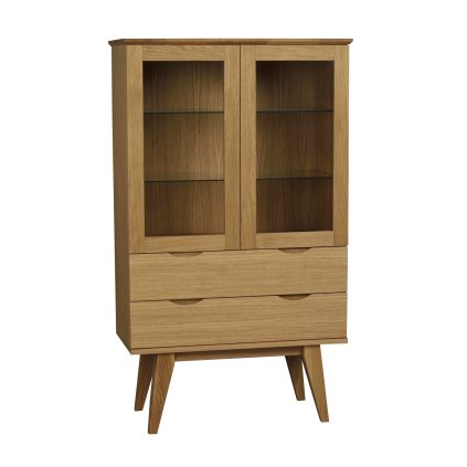 Presklená vitrína FILIPPA dub