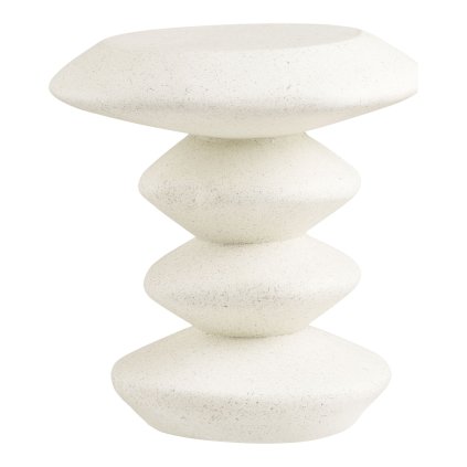 Odkladací stolík BLACKBURN biely ø36 cm