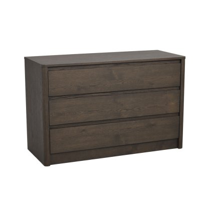 Drevená komoda MELSTONE 110x45 cm tmavo hnedá