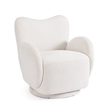 Otočné kreslo HARPER biele