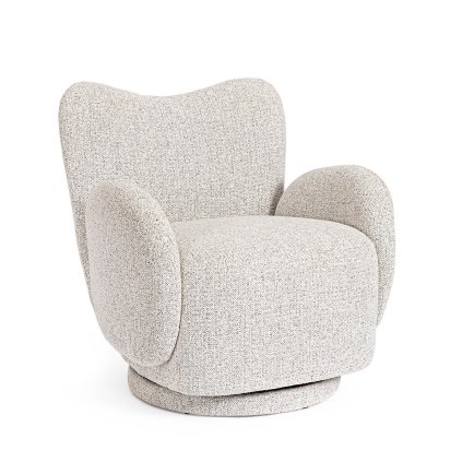 Otočné kreslo HARPER svetlo sivé