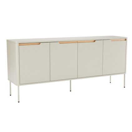 Drevená komoda NATHAN béžová 170x75 cm