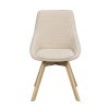 Jedálenská stolička ALISON svetlo béžová s dubovými nohami