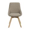 Jedálenská stolička ALISON tmavobéžová s dubovými nohami