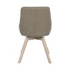 Jedálenská stolička ALISON tmavobéžová s bielenými nohami