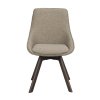 Jedálenská stolička ALISON tmavobéžová s hnedými dubovými nohami