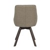 Jedálenská stolička ALISON tmavobéžová s hnedými dubovými nohami