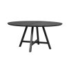 Jedálenský stôl CARRADALE round black ø150 cm