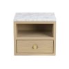 Nočný stolík WHITMORE light s bielym mramorom