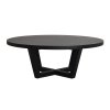 Okrúhly konferenčný stolík BOXFORD ø110 cm čierny