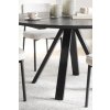 Jedálenský stôl CARRADALE round black ø130 cm