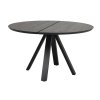 Jedálenský stôl CARRADALE round black ø130 cm
