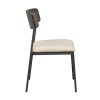 Jedálenská stolička MAYMONT svetlo béžová s hnedým operadlom
