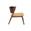 Drevené kreslo OBLIQUE hnedé