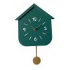 Nástenné hodiny s kyvadlom HOME zelené 37,5 cm