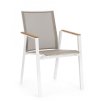 Záhradná jedálenská stolička CAMERON biela