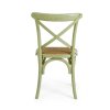 Drevená jedálenská stolička CROSS zelená