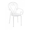 Záhradná kovová stolička ETIENNE biela