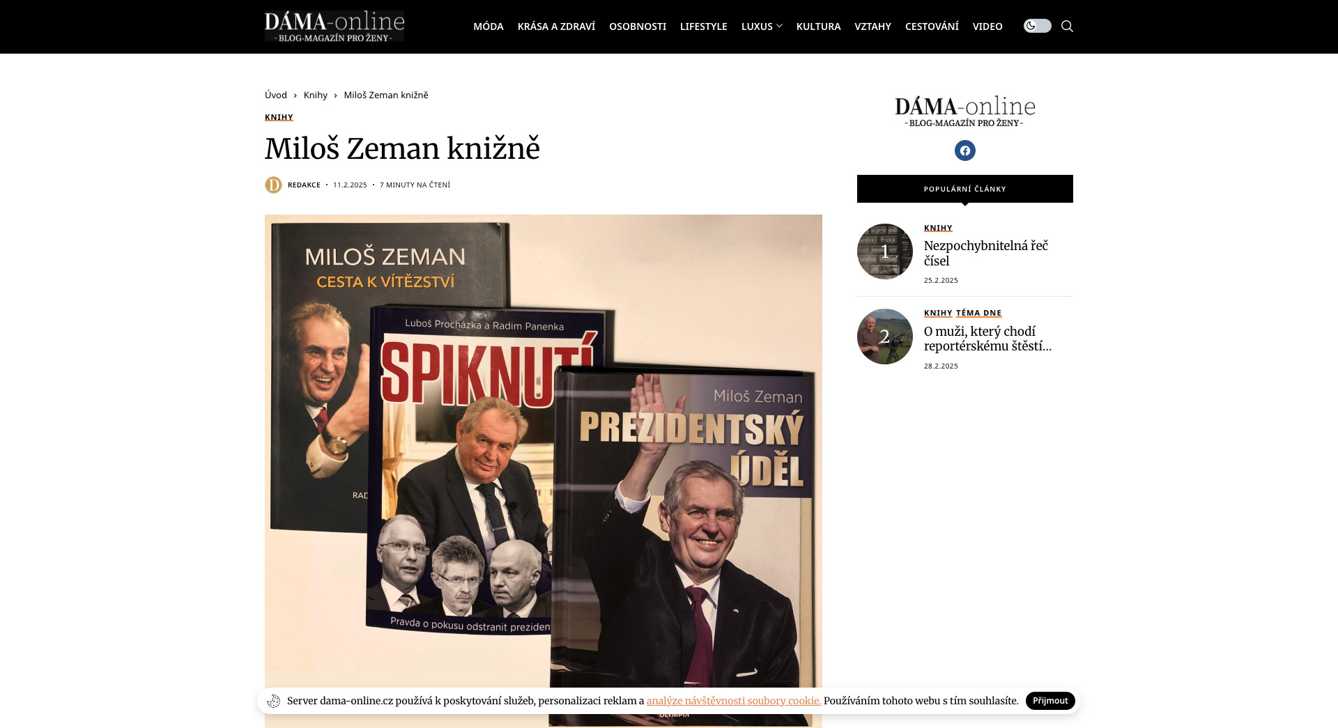 Dáma online - Miloš Zeman knižně