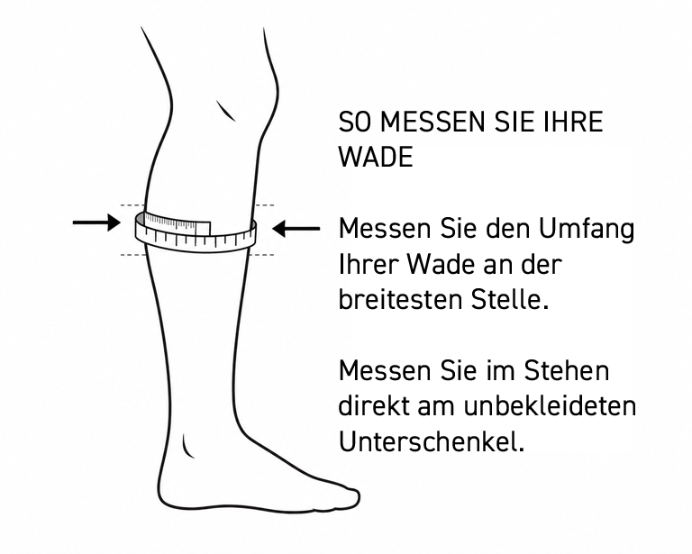 So messen Sie den Wadenumfang richtig