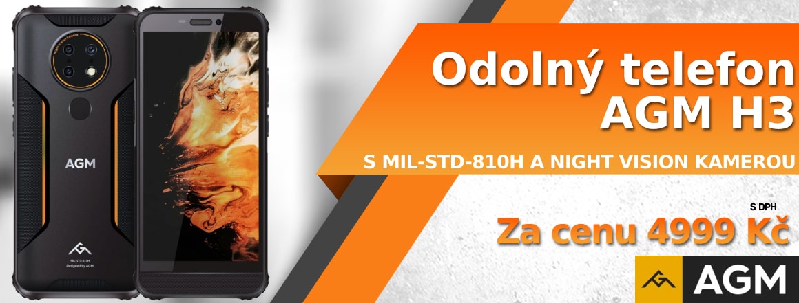 Odolný telefon AGM H3 skladem