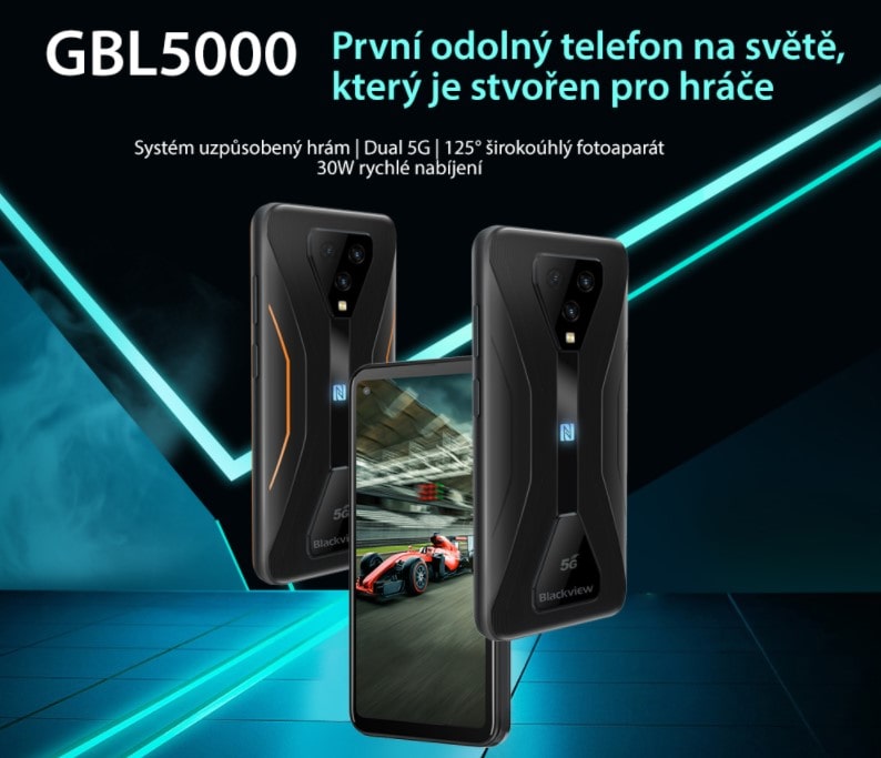 Nový 5G odolný telefon iGET Blackview GBL5000 SKLADEM