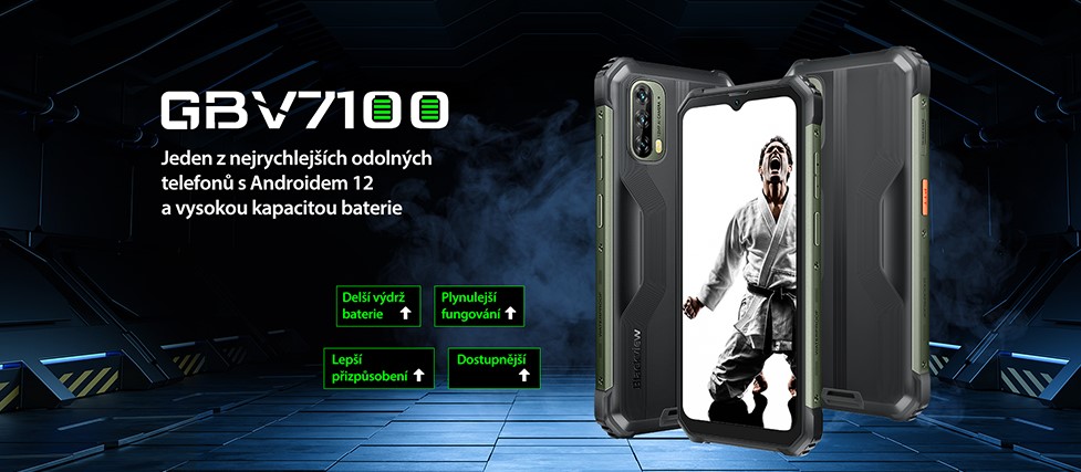 Nový odolný telefon iGET Blackview GBV7100 skladem