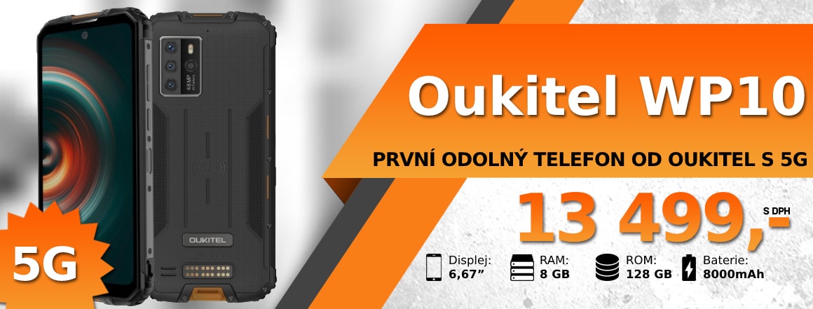 Nové odolné telefony Oukitel (WP10, WP12) SKLADEM