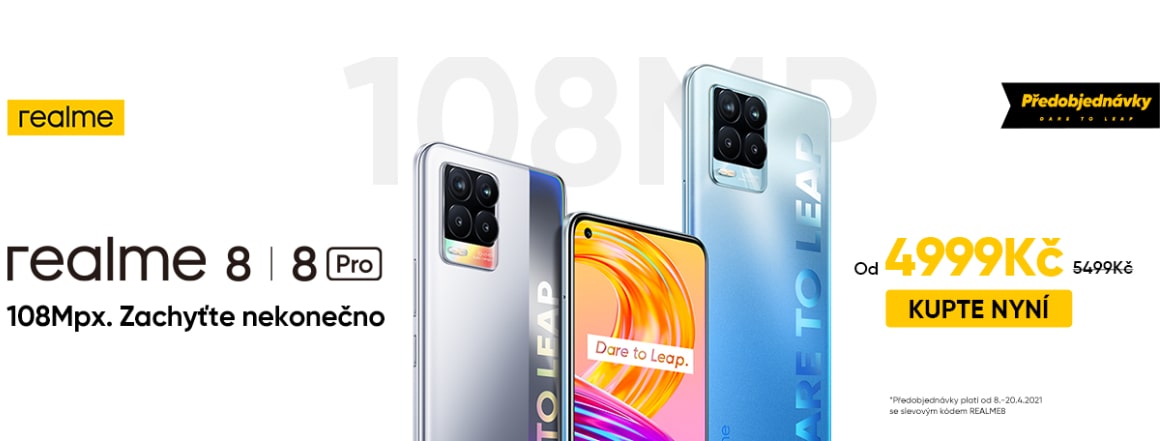 Předprodej Realme 8 a Realme 8 Pro se slevovým kódem