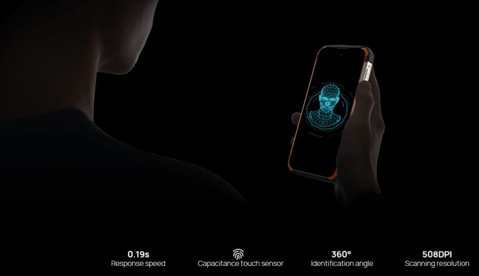 Doogee S59 Pro odemykání obličejem FaceID