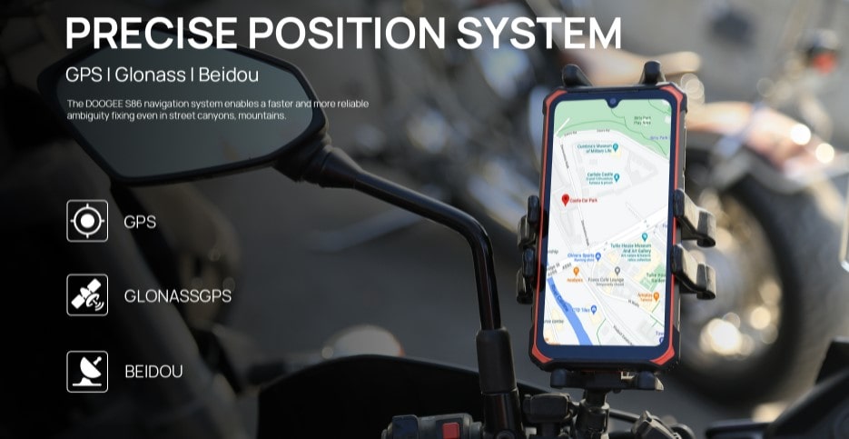 Doogee S86 navigace GPS