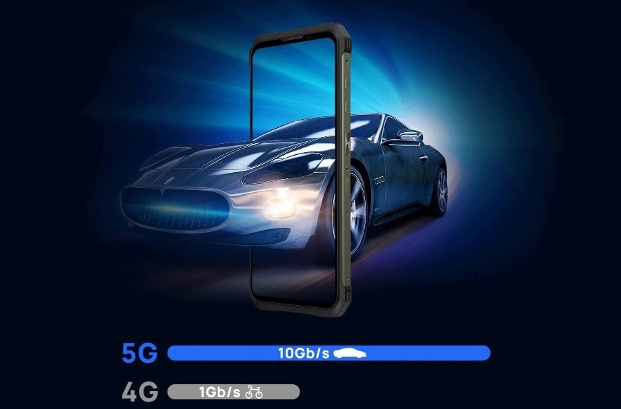 Doogee V10 - 5G srovnání se 4G