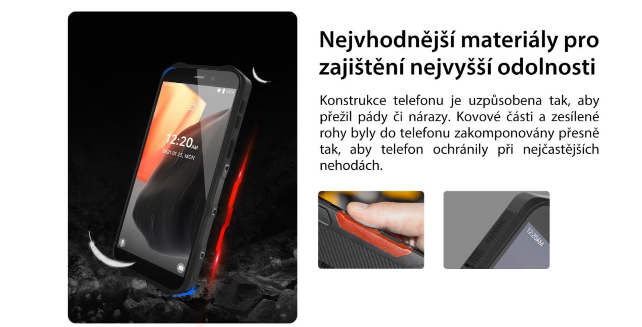 Oukitel WP12 konstrukce