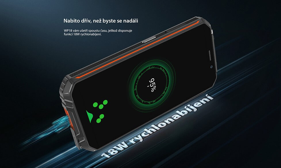 Oukitel WP18 rychlost nabíjení