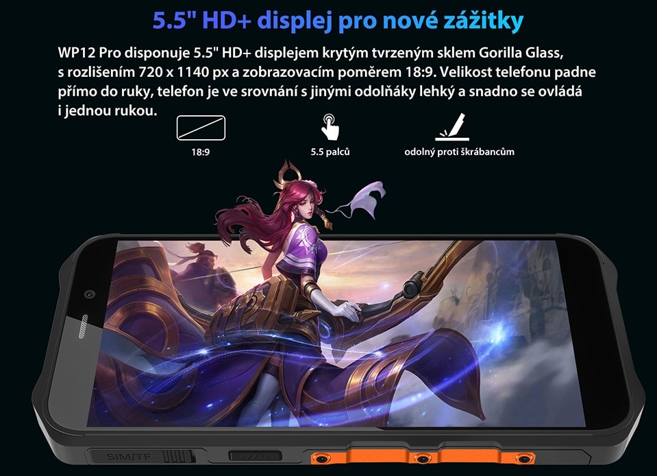 iGET WP12 Pro displej