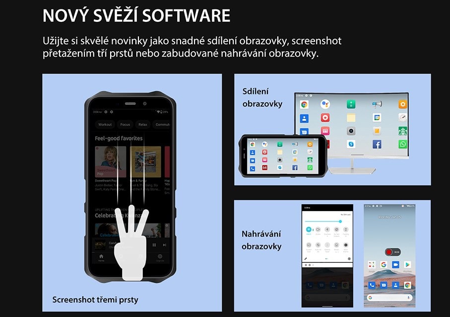 iGET WP12 Pro novinky systému Android