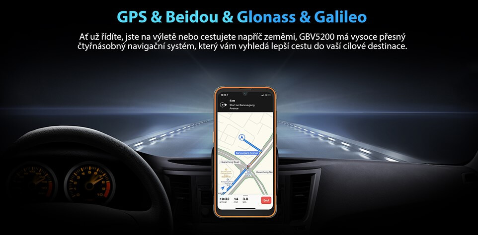 iGET Blackview GBV5200 navigace